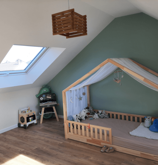 aménagement des combles pour une chambre d'enfant